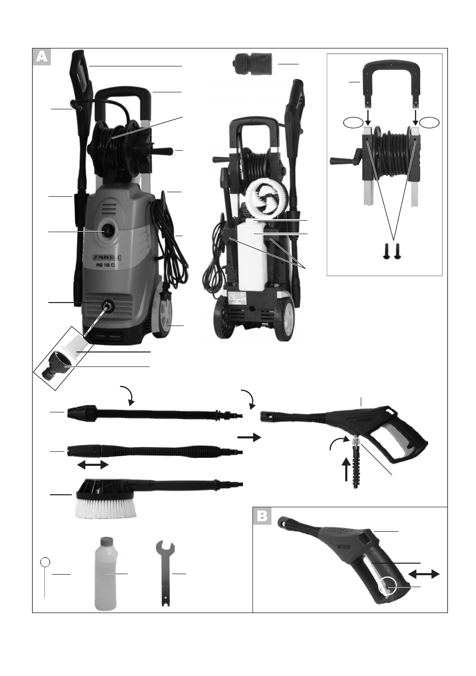 Parkside PHD 150 C2 User Manual | Page 3 / 70
