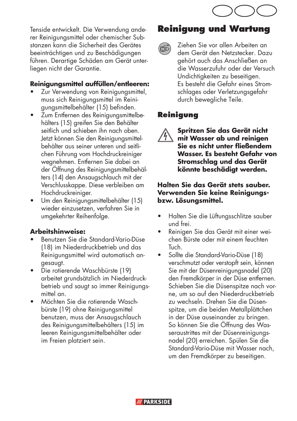 Ch at de, Reinigung und wartung | Parkside PHD 150 C2 User Manual | Page 63 / 70