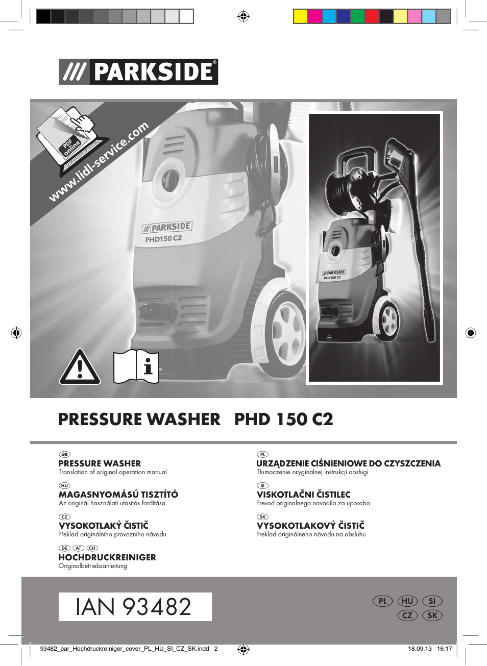 Parkside PHD 150 C2 User Manual | 94 pages