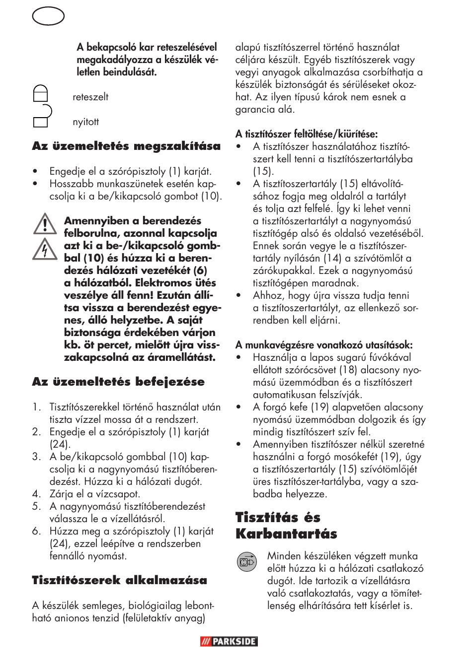 Tisztítás és karbantartás | Parkside PHD 150 C2 User Manual | Page 36 / 94