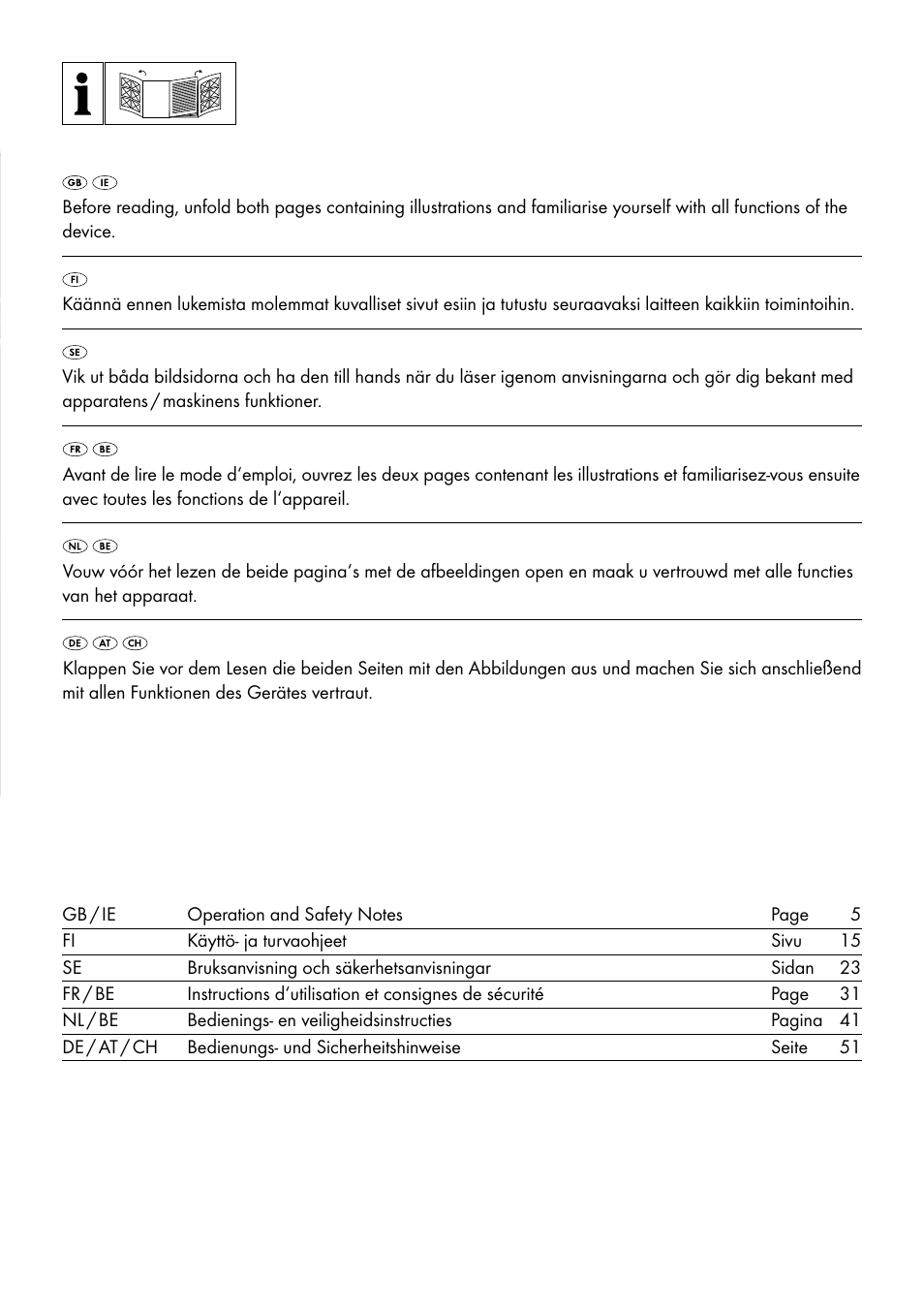 Parkside PMFW 280 A2 User Manual | Page 2 / 60
