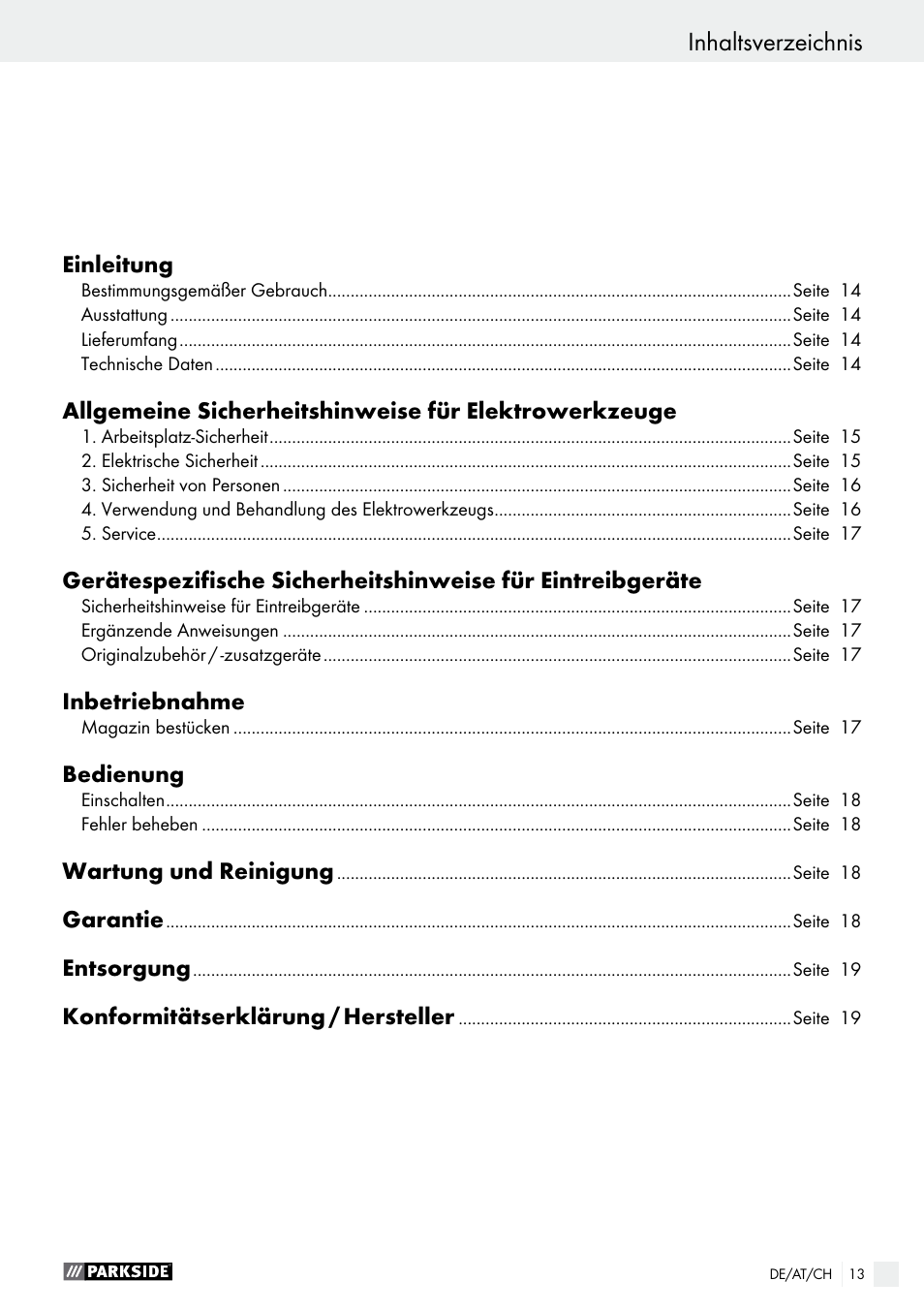 Parkside PHET 15 A1 User Manual | Page 13 / 27