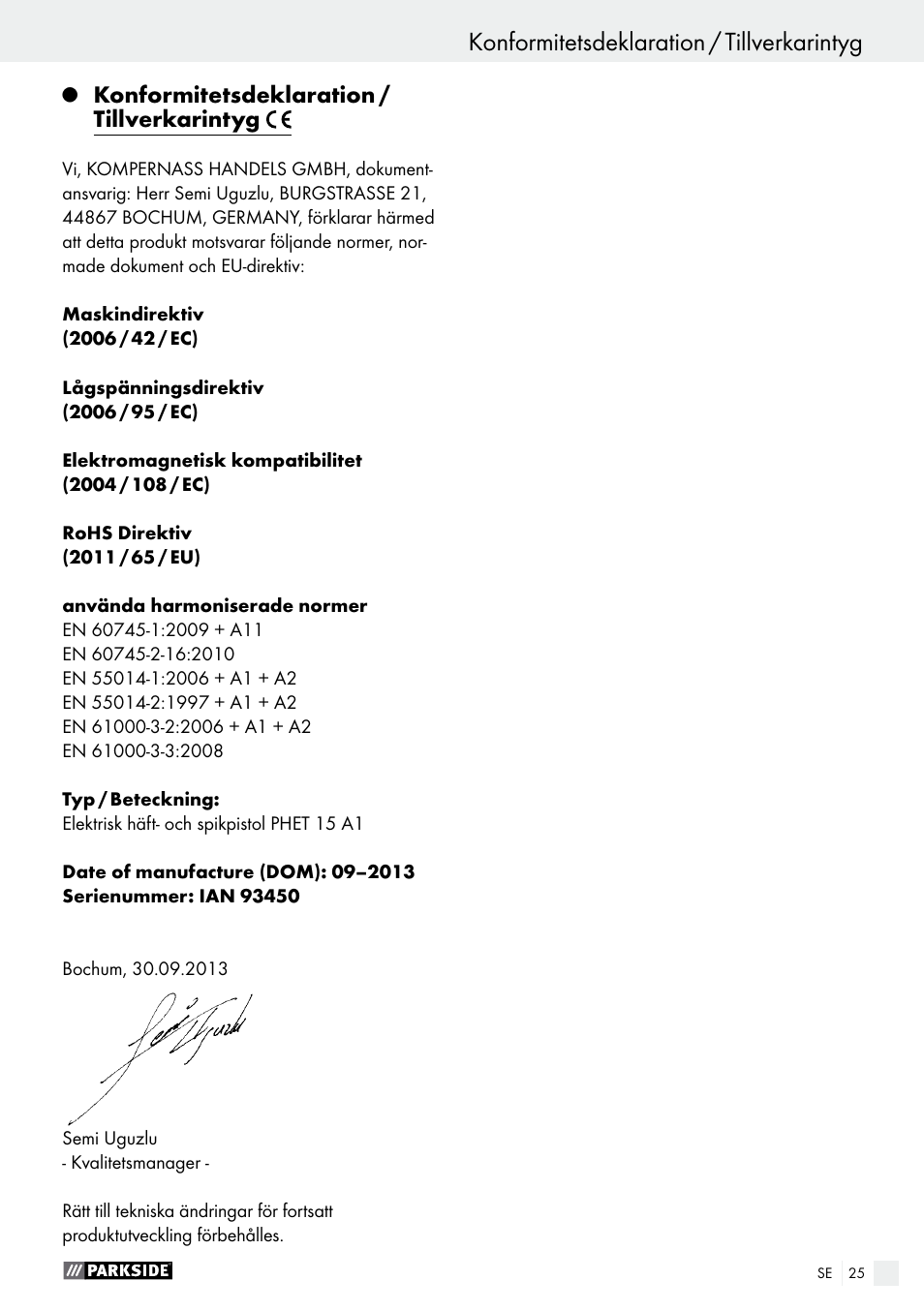 Parkside PHET 15 A1 User Manual | Page 25 / 58