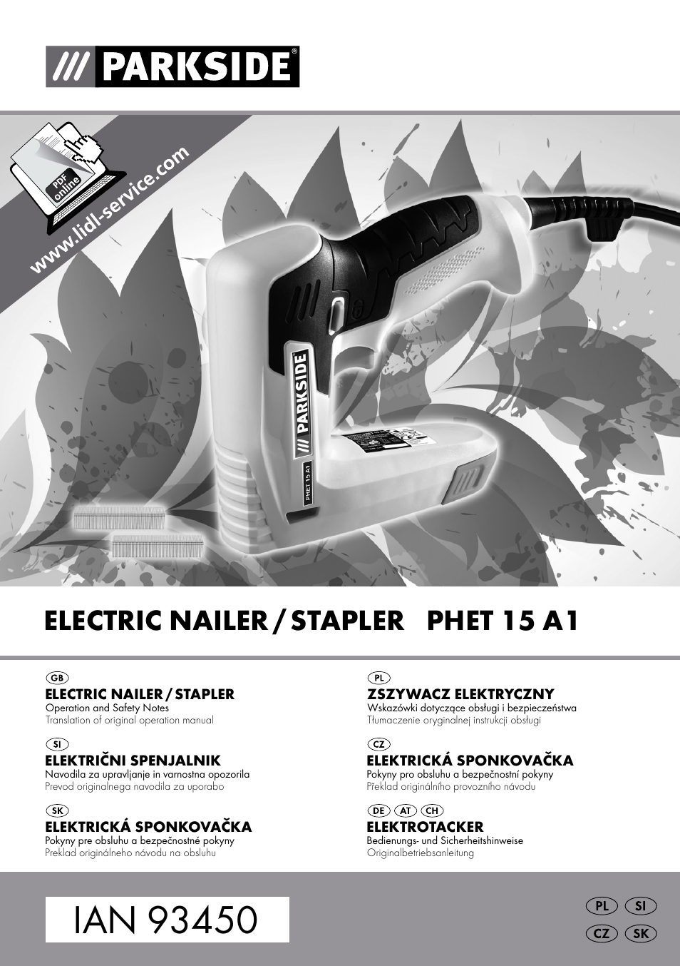 Parkside PHET 15 A1 User Manual | 50 pages