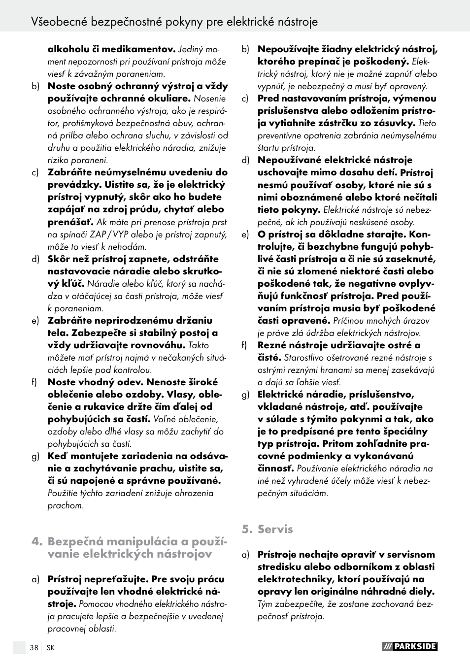 Servis | Parkside PHET 15 A1 User Manual | Page 38 / 50