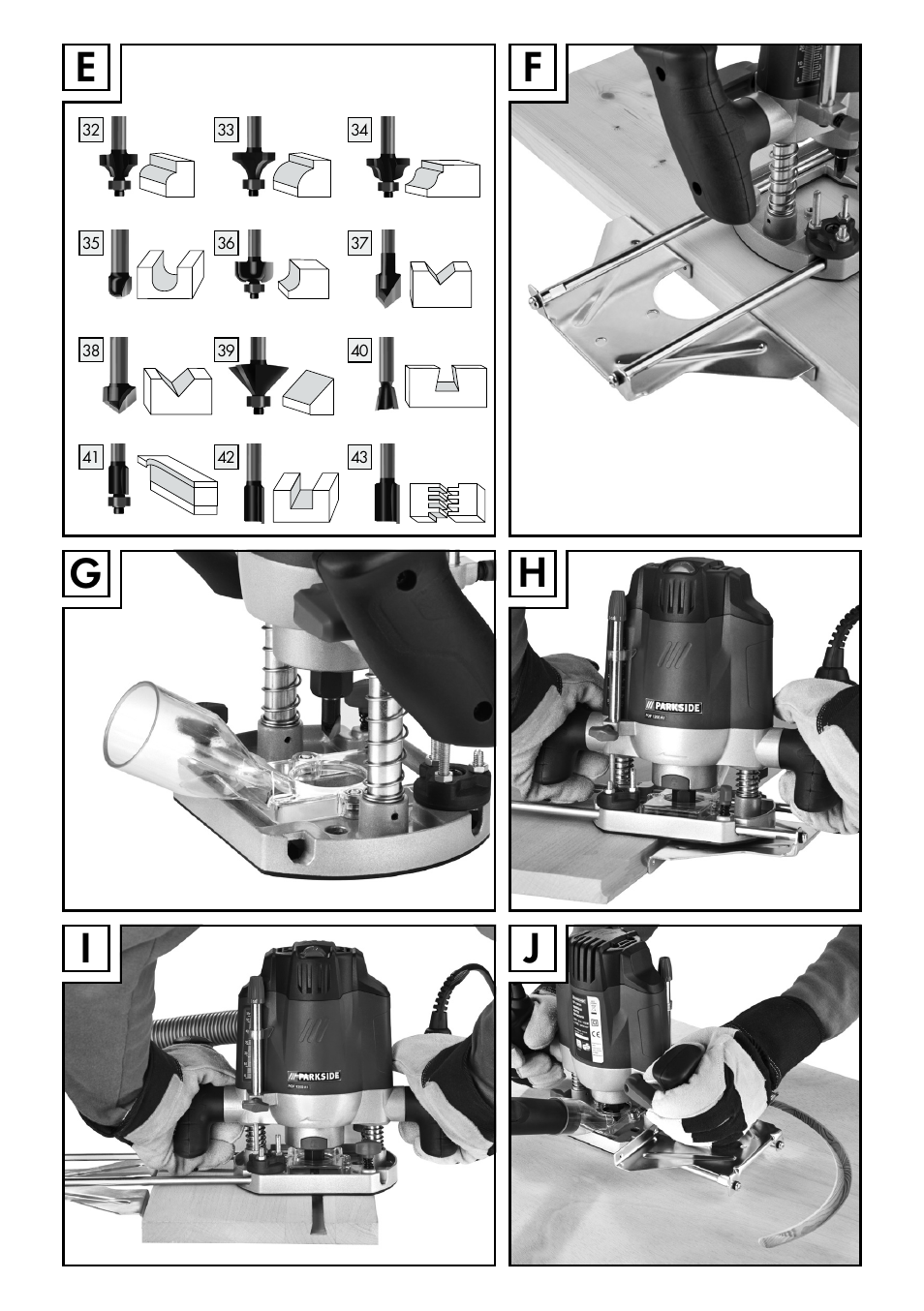 Parkside POF 1200 A1 User Manual | Page 4 / 55