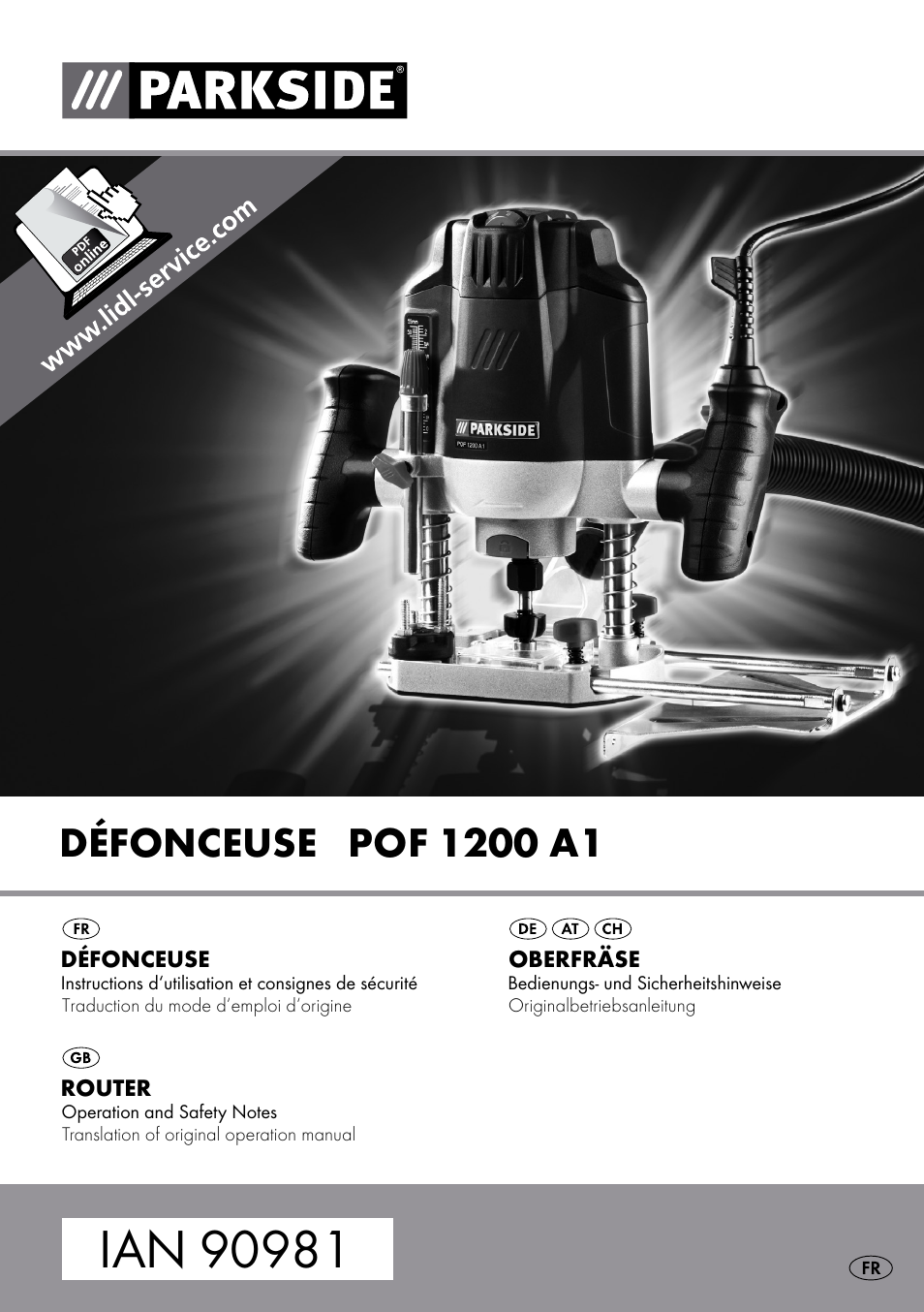 Parkside POF 1200 A1 User Manual | 34 pages