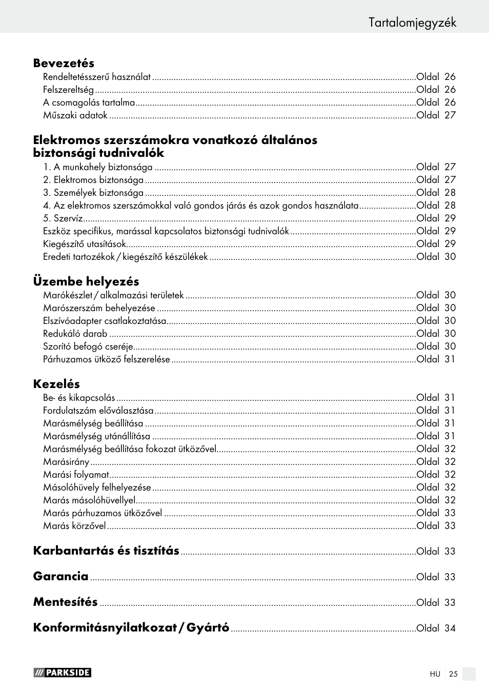 Parkside POF 1200 A1 User Manual | Page 25 / 77