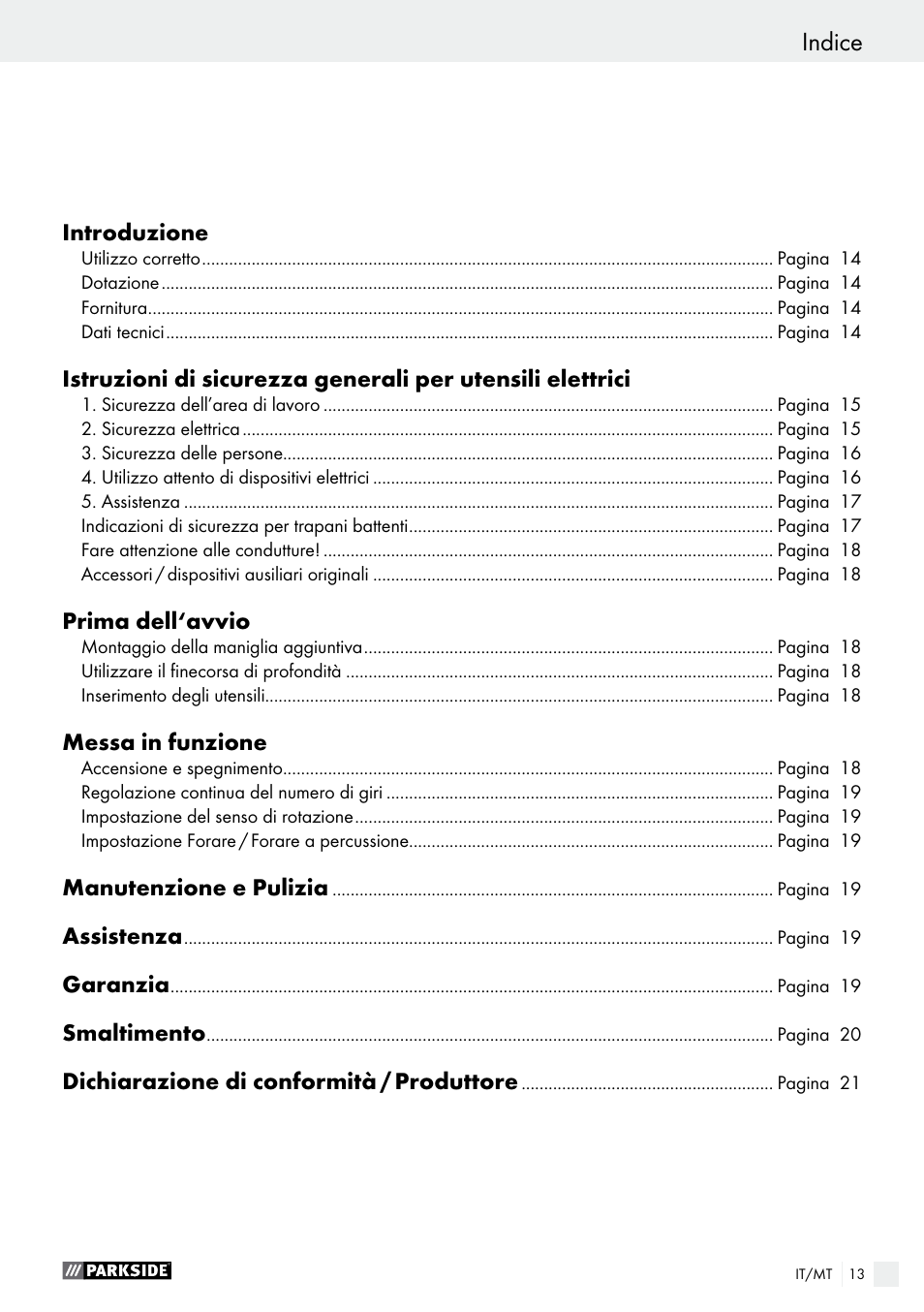 Parkside PSBM 500 A2 User Manual | Page 13 / 48