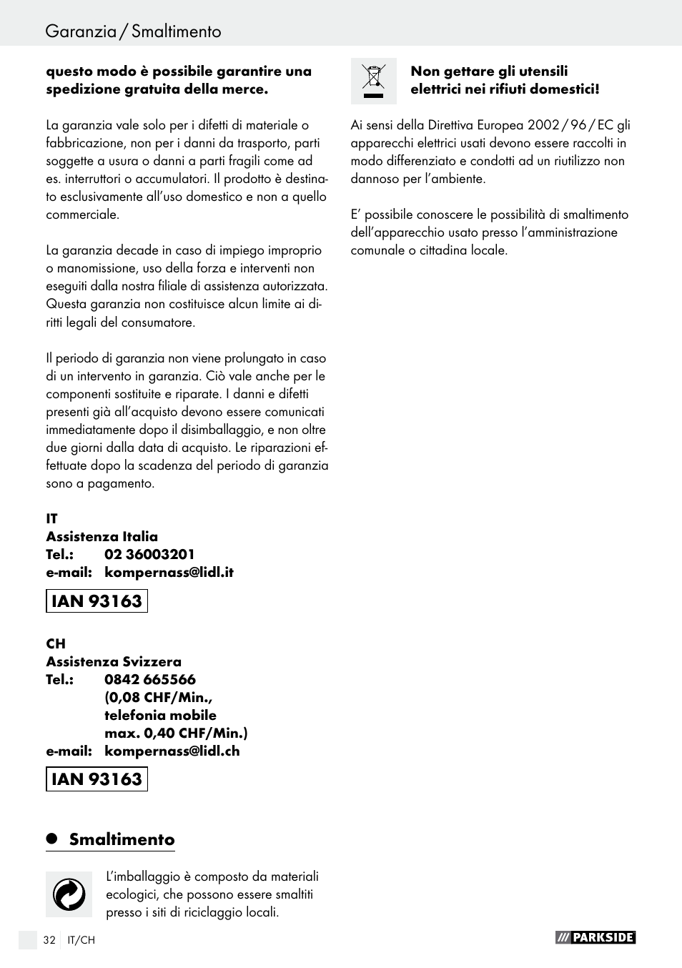 Parkside PSBM 500 A2 User Manual | Page 32 / 43