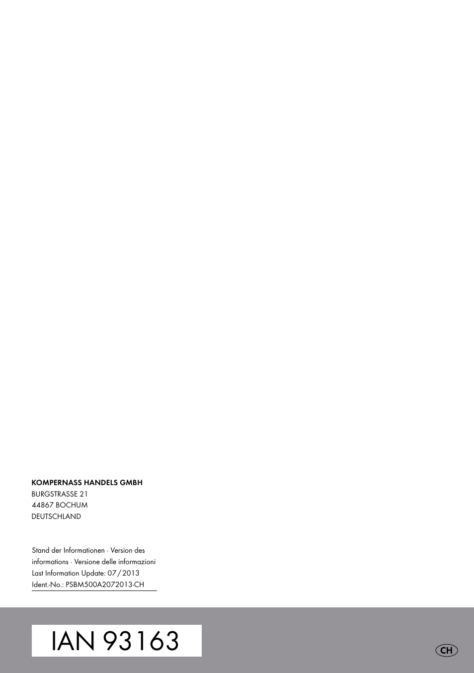 Parkside PSBM 500 A2 User Manual | Page 43 / 43