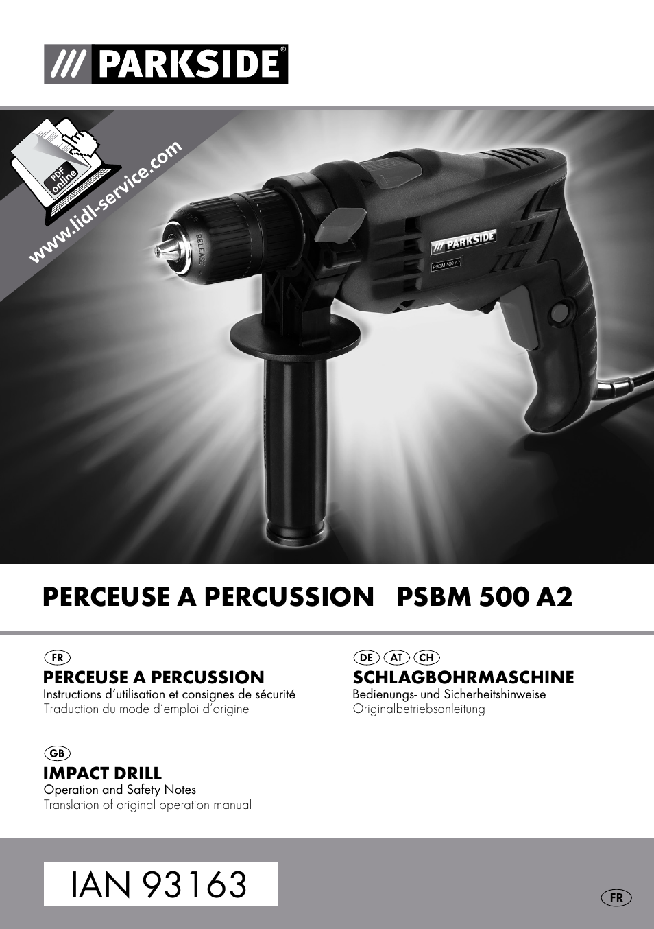 Parkside PSBM 500 A2 User Manual | 31 pages