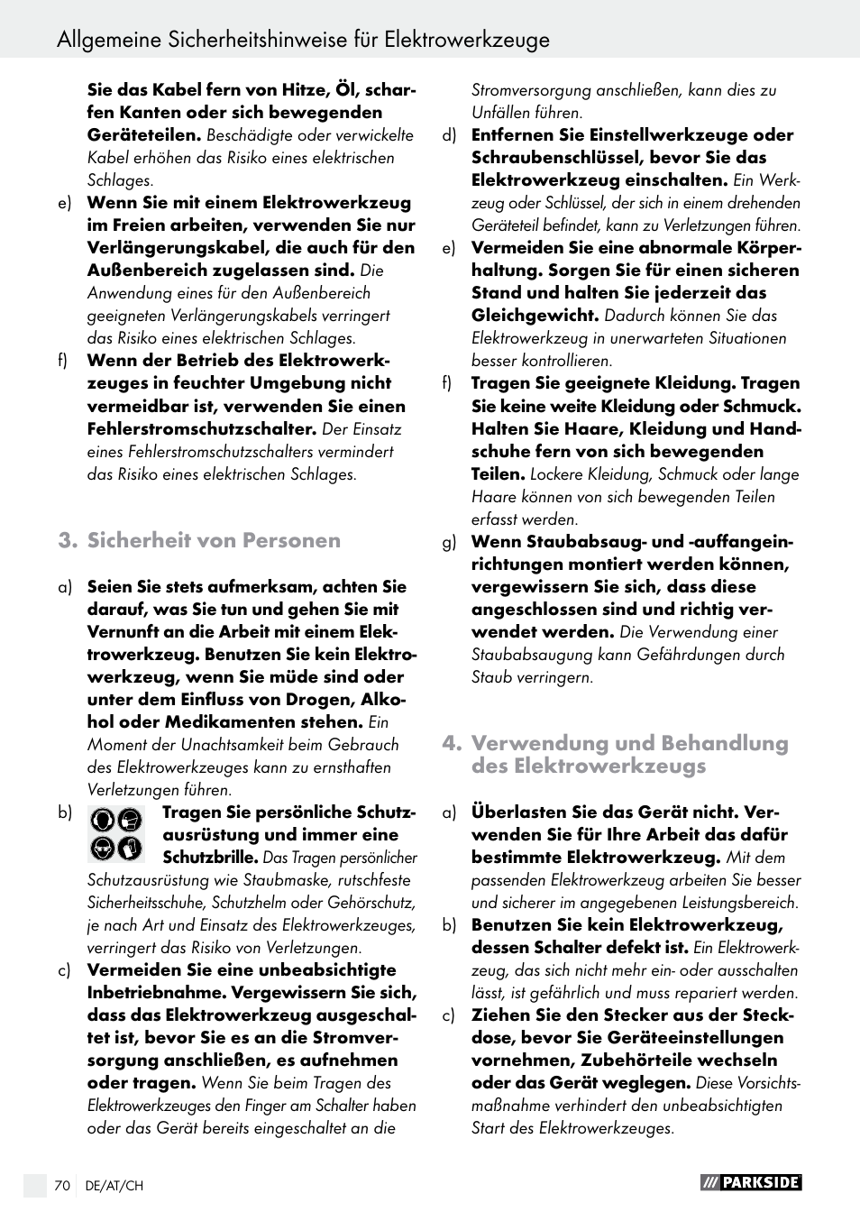 Parkside PMGS 12 B2 User Manual | Page 70 / 79