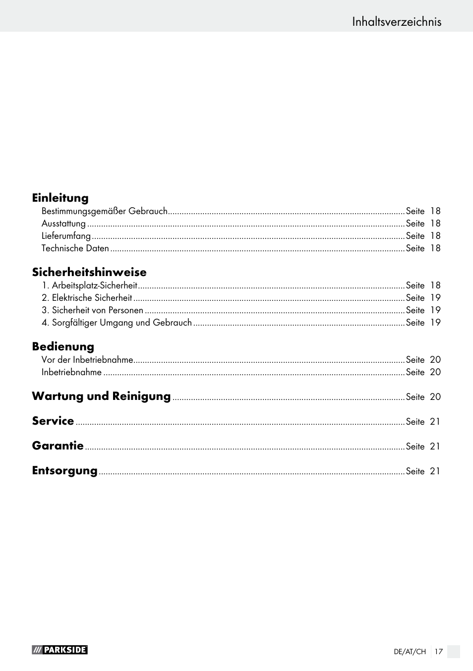 Parkside PHP 500 B2 User Manual | Page 17 / 28