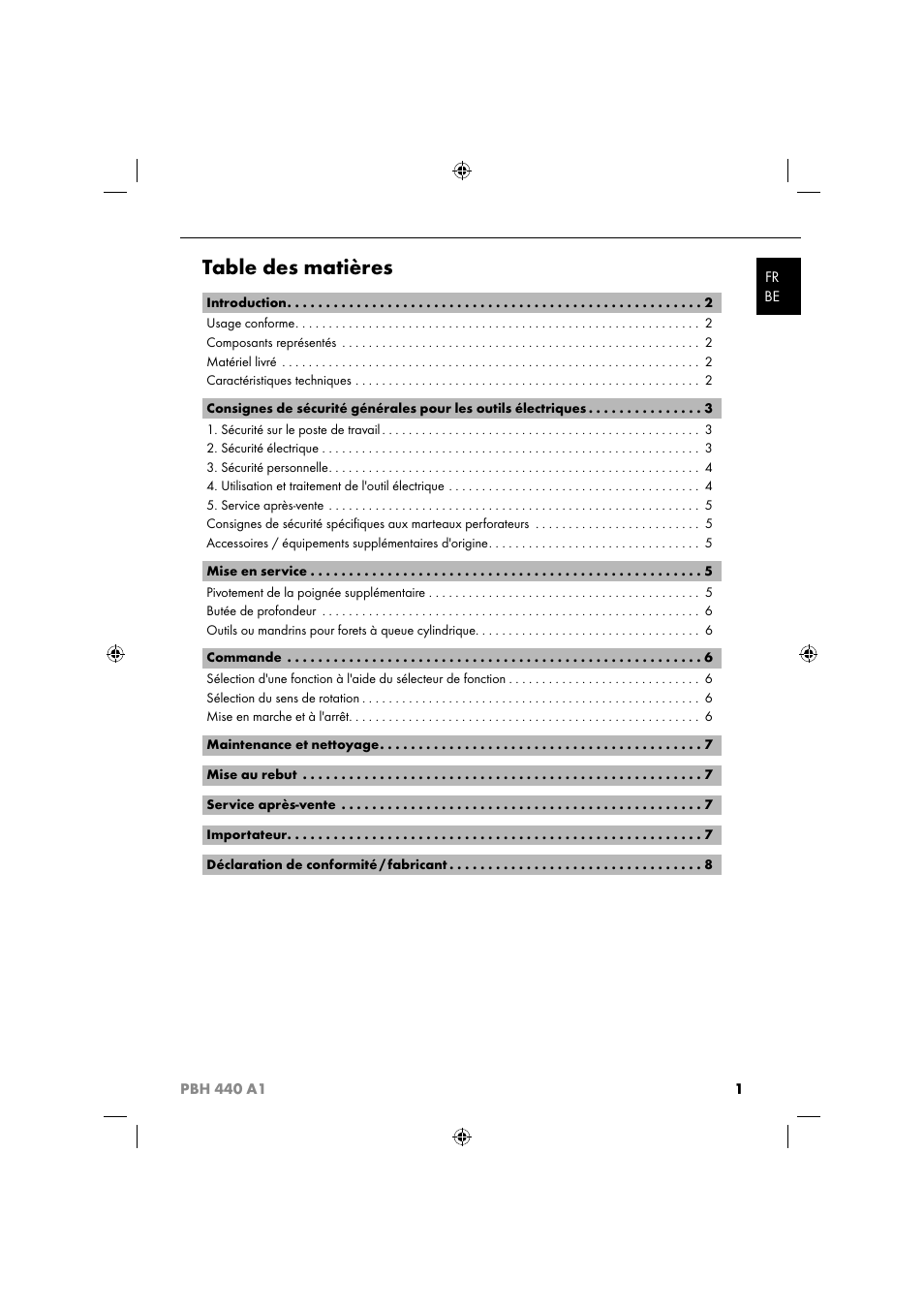 Parkside PBH 440 A1 User Manual | Page 4 / 27