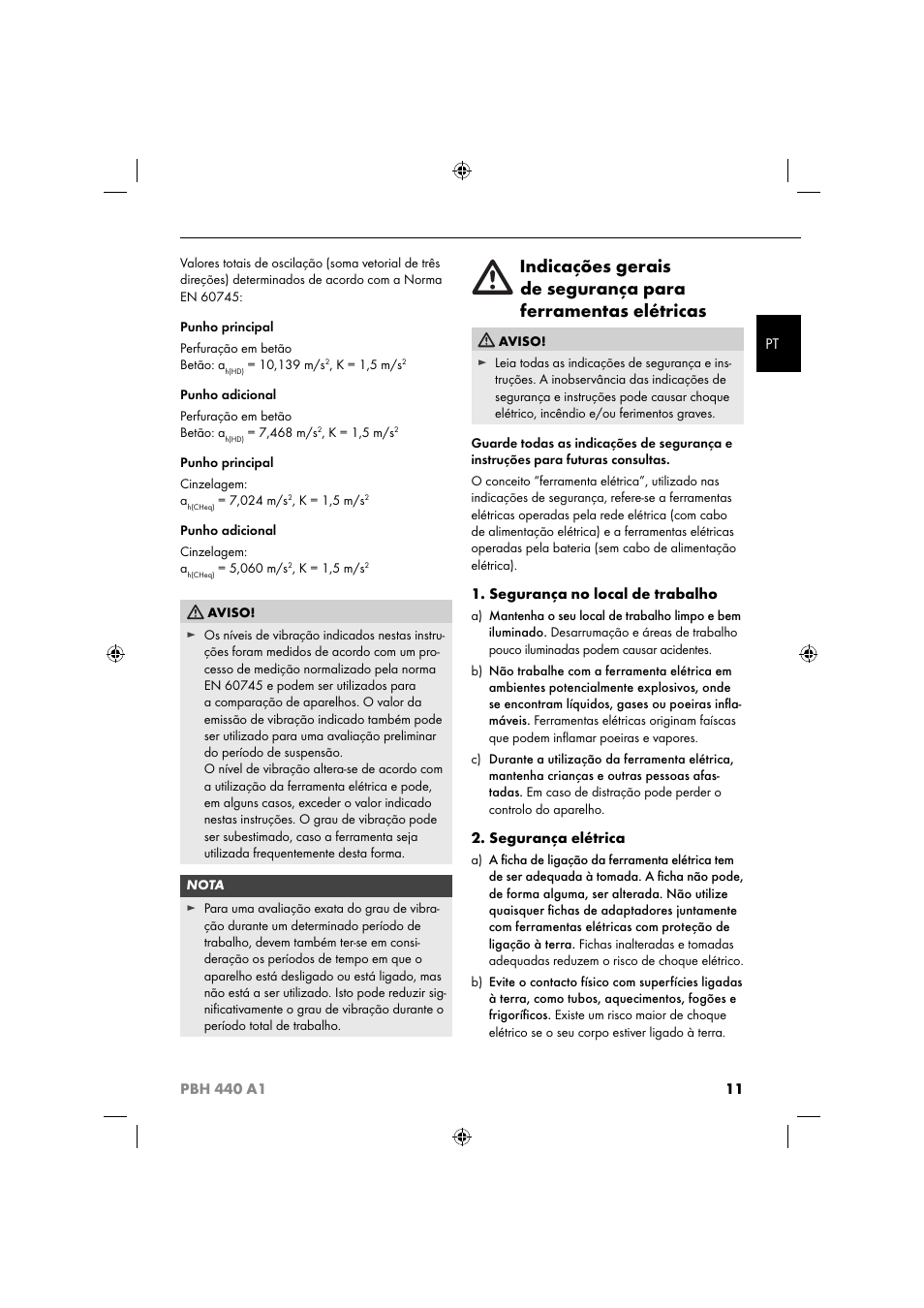 Parkside PBH 440 A1 User Manual | Page 14 / 36