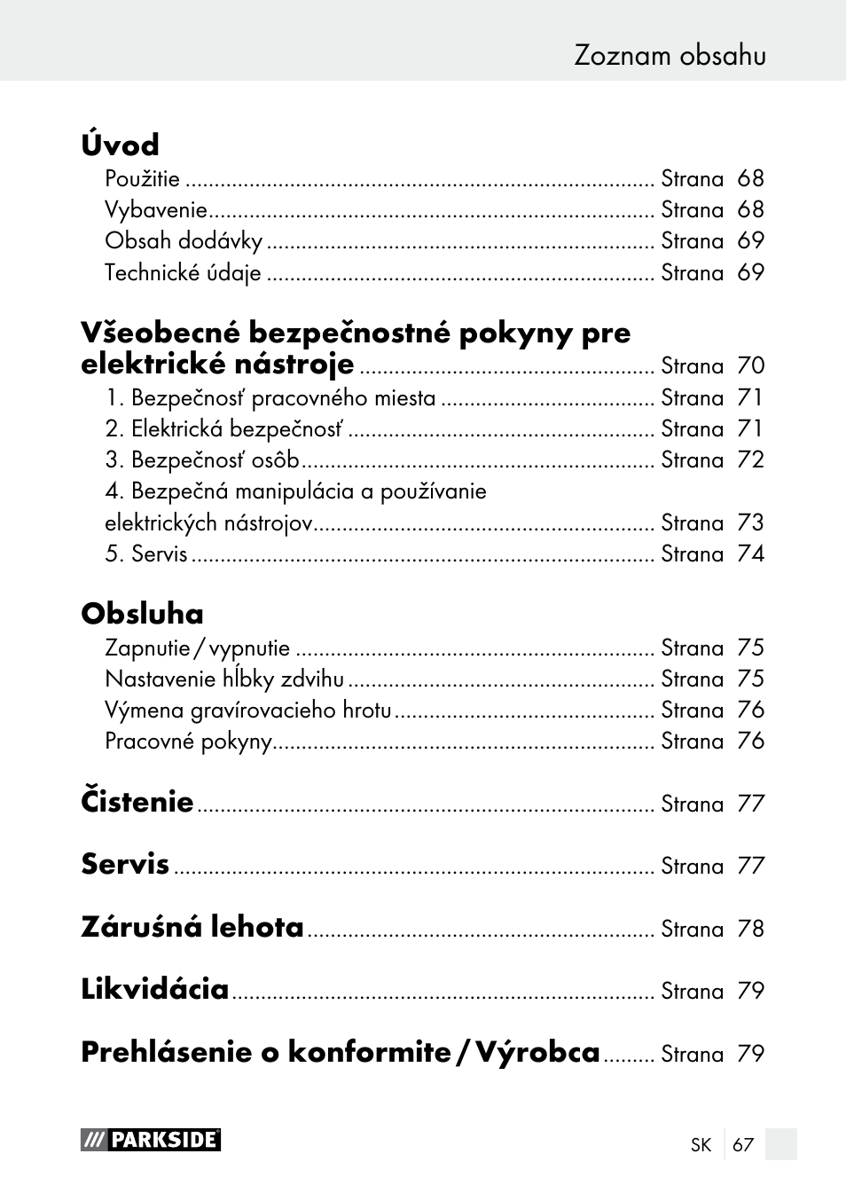 Parkside PGG 15 A1 User Manual | Page 67 / 96