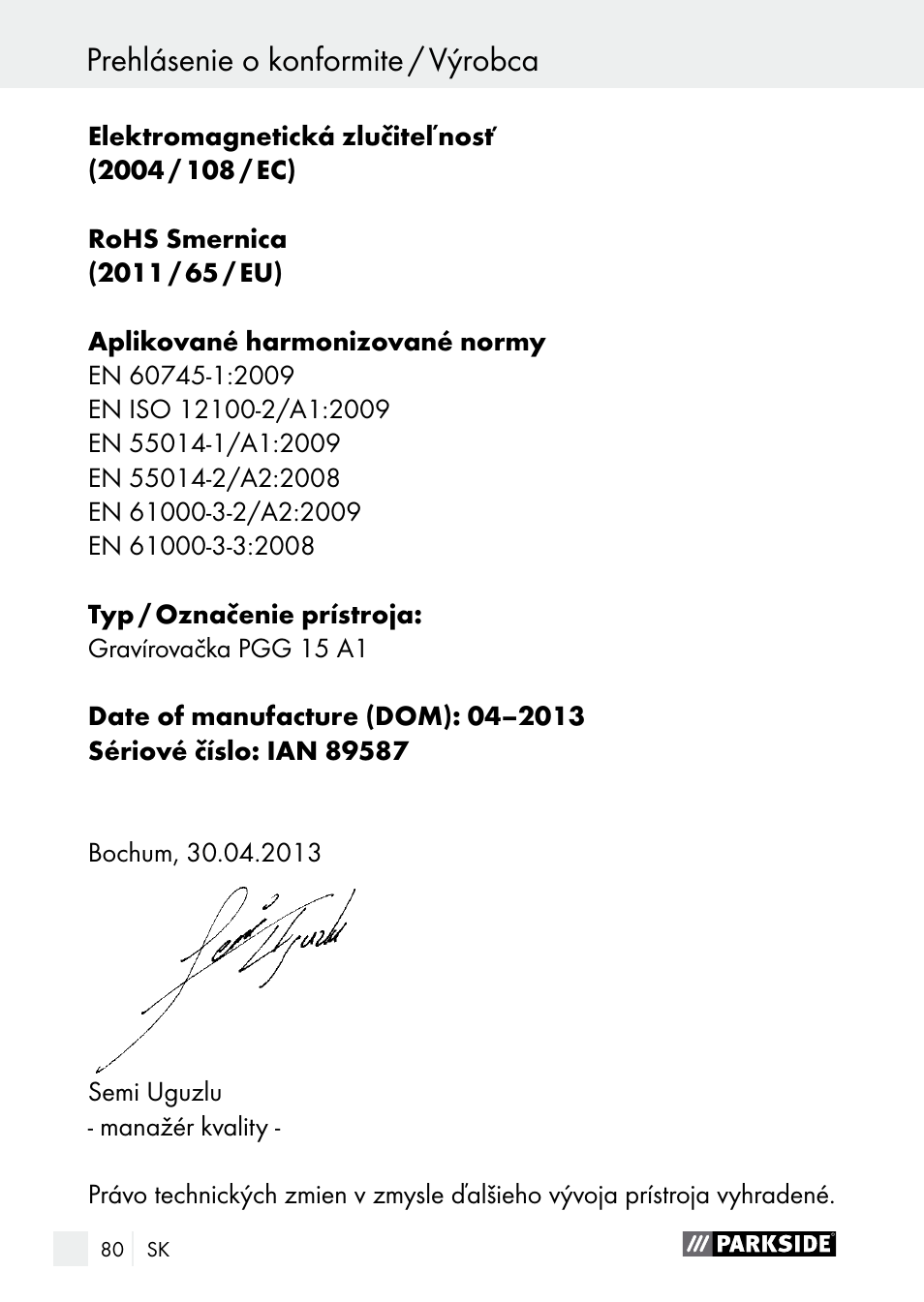 Parkside PGG 15 A1 User Manual | Page 80 / 96