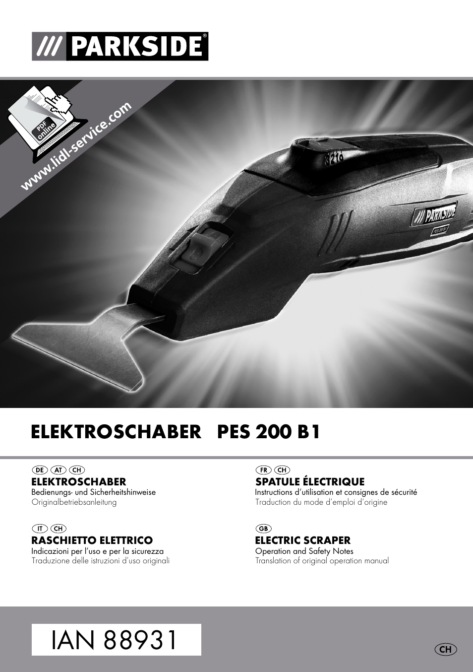 Parkside PES 200 B1 User Manual | 37 pages