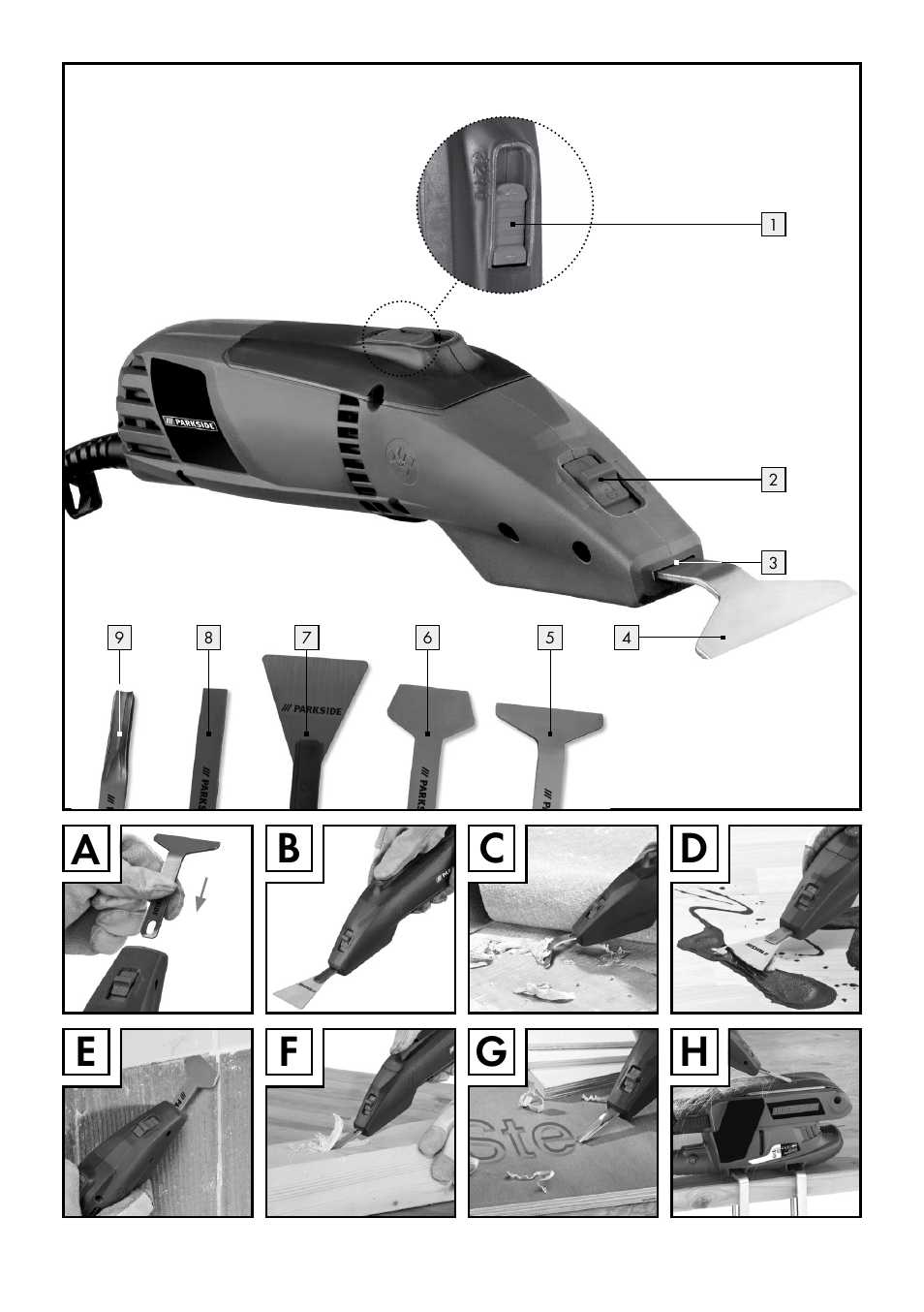 Parkside PES 200 B1 User Manual | Page 3 / 37