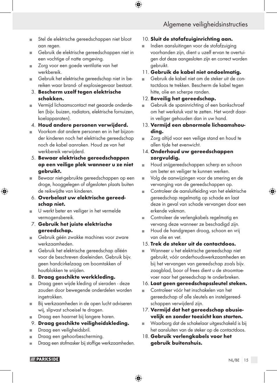 Parkside PBSG 95 A1 User Manual | Page 15 / 36