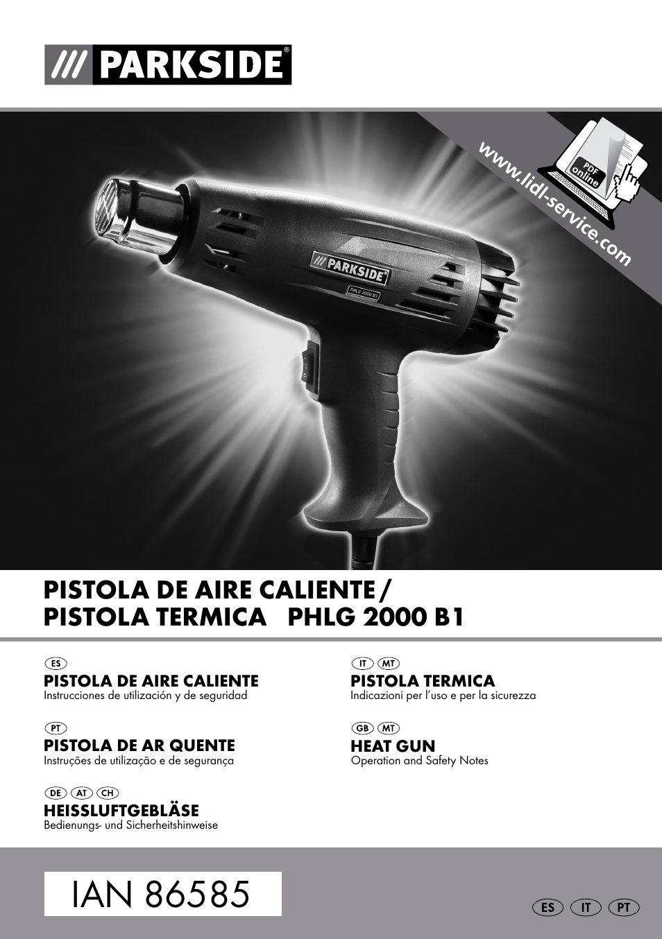 Parkside PHLG 2000 B1 User Manual | 45 pages