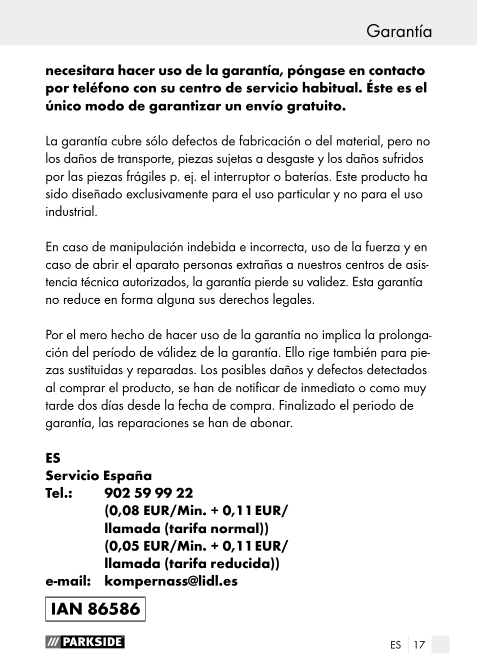 Parkside PLBS 30 A1 User Manual | Page 17 / 85