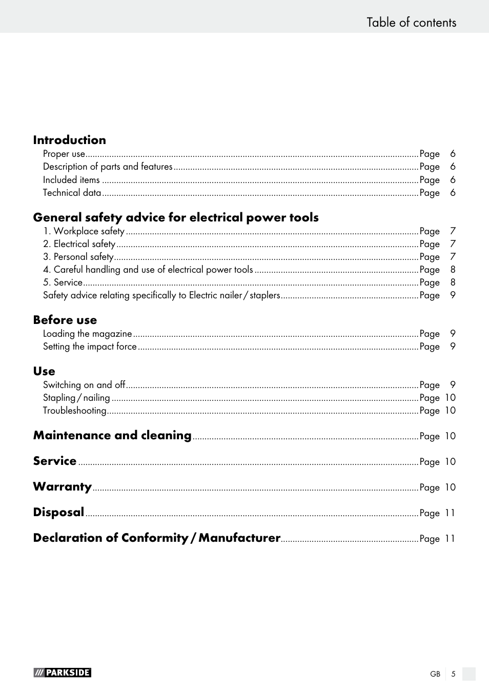 Parkside PET 25 A1 User Manual | Page 5 / 53