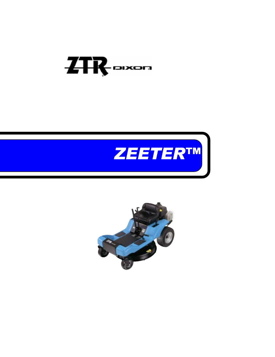 Dixon Zeeter 14295-0804 User Manual | 52 pages
