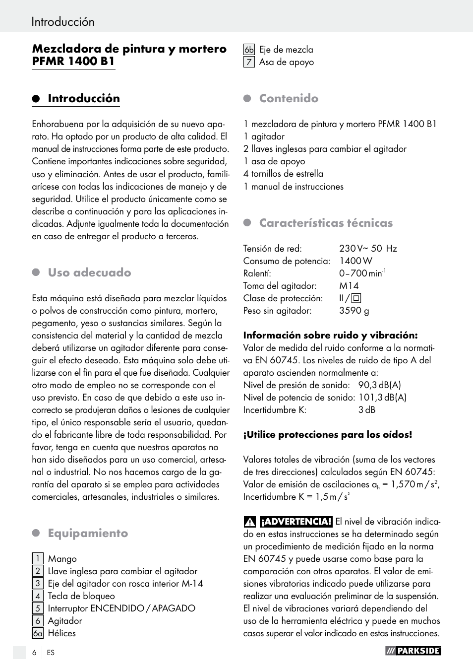 Parkside PFMR 1400 B1 User Manual | Page 6 / 36
