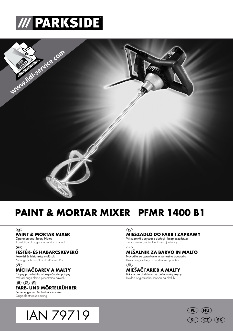 Parkside PFMR 1400 B1 User Manual | 62 pages