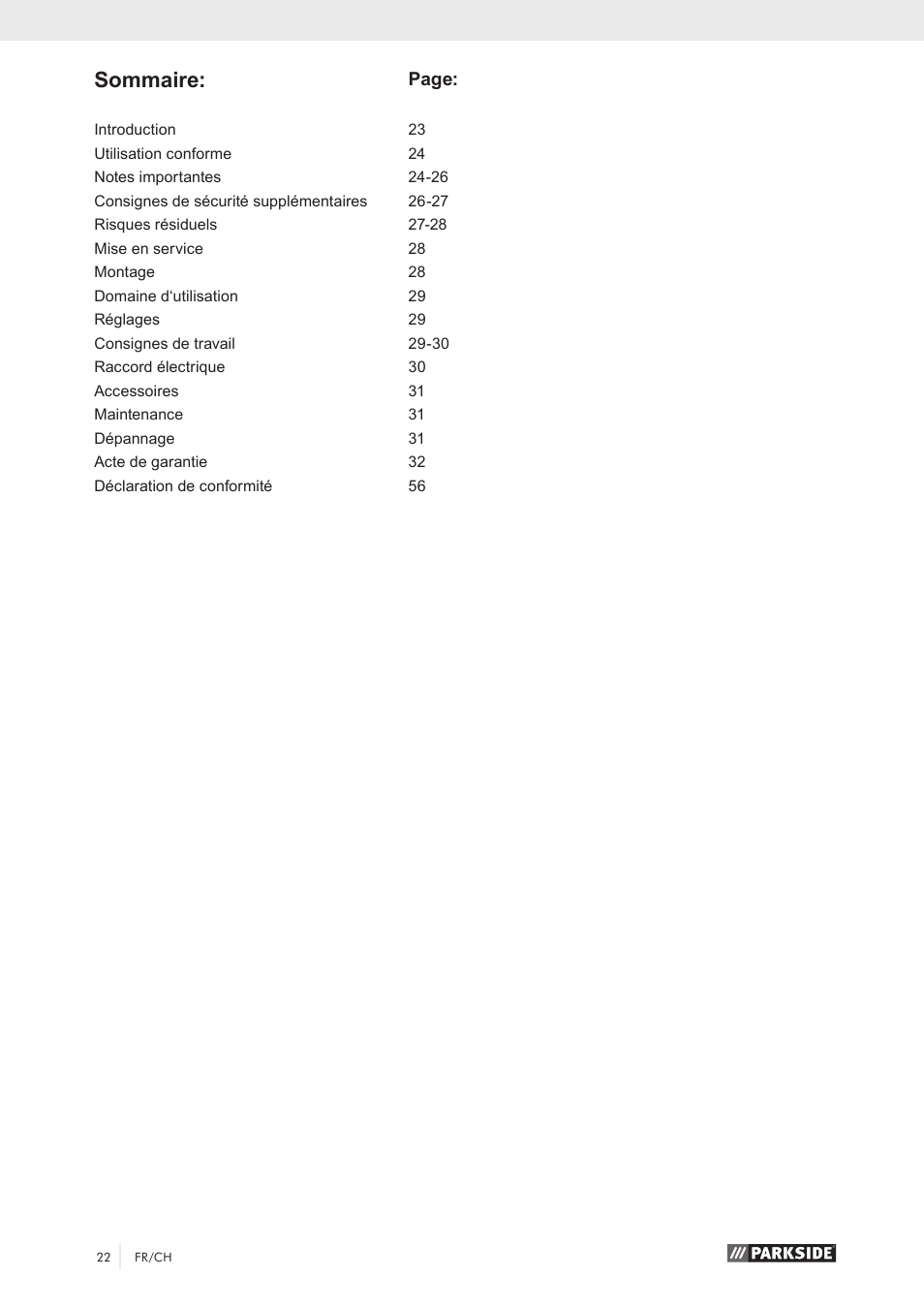 Sommaire | Parkside PKS 1500 A1 User Manual | Page 27 / 64