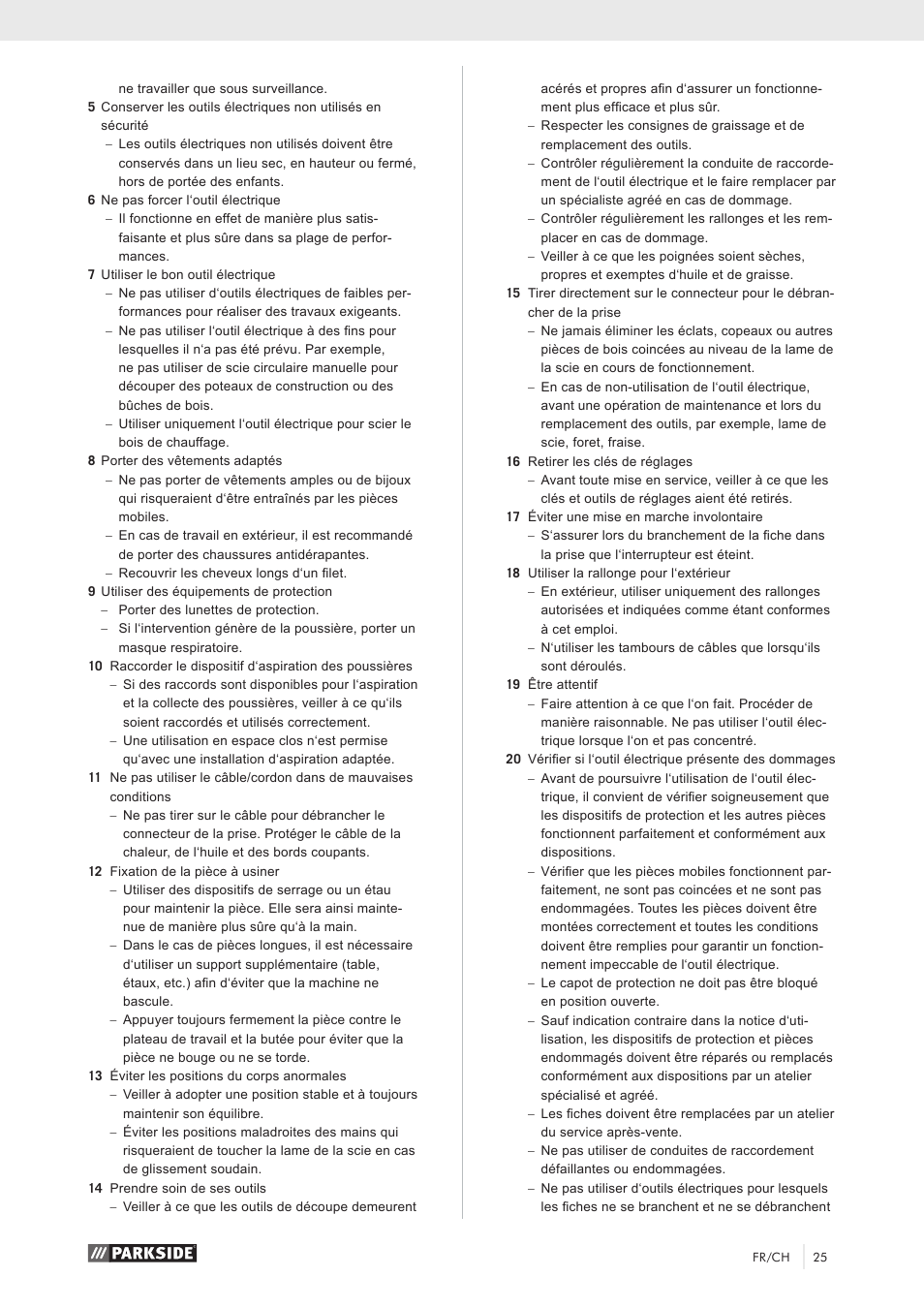 Parkside PKS 1500 A1 User Manual | Page 30 / 64