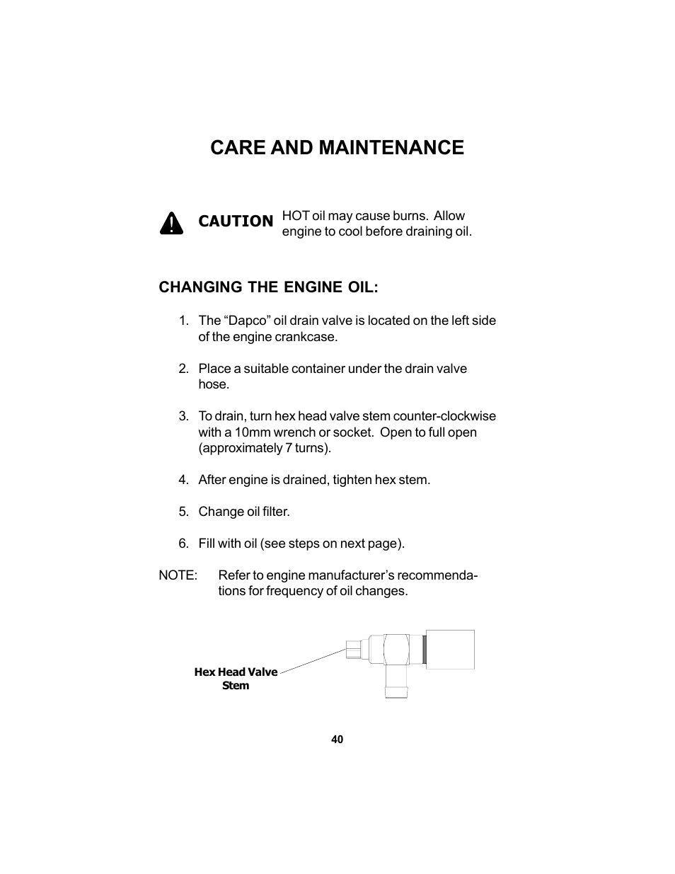 Care and maintenance | Dixon SPEEDZTR 44 User Manual | Page 40 / 52