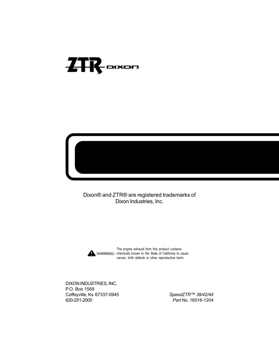 Dixon SPEEDZTR 44 User Manual | Page 52 / 52