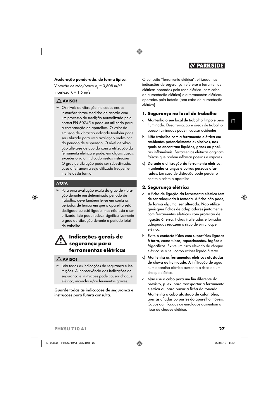 Parkside PHKSU 710 A1 User Manual | Page 30 / 64