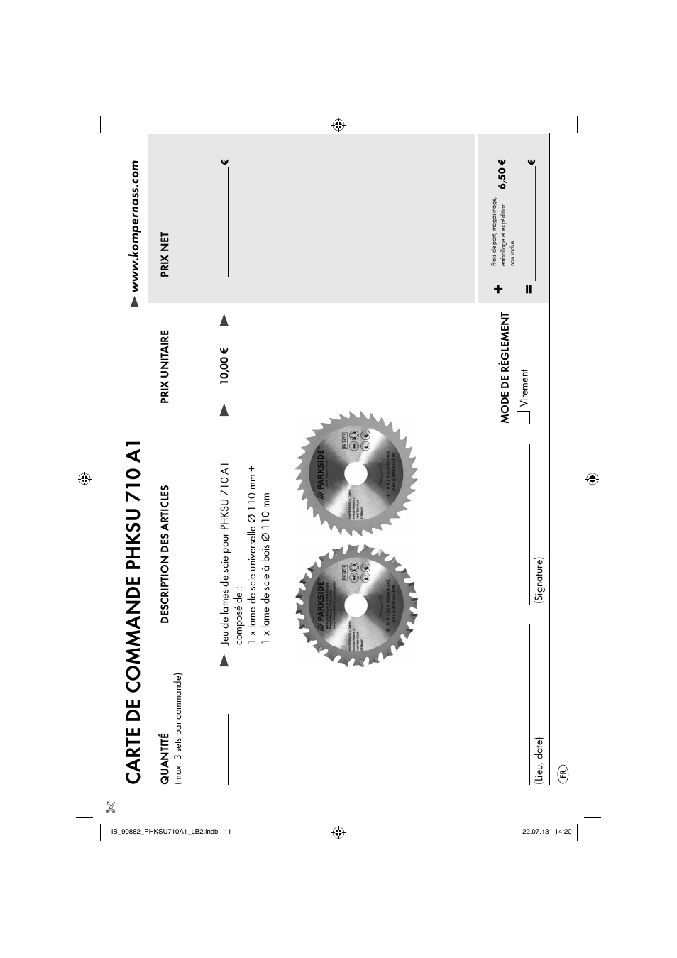 Ca rte de commande phk su 710 a1 | Parkside PHKSU 710 A1 User Manual | Page 14 / 40