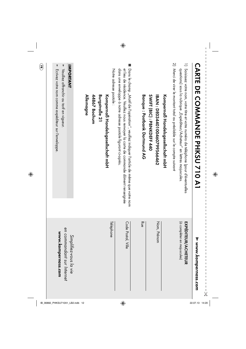 Ca rte de commande phk su 710 a1 | Parkside PHKSU 710 A1 User Manual | Page 15 / 40
