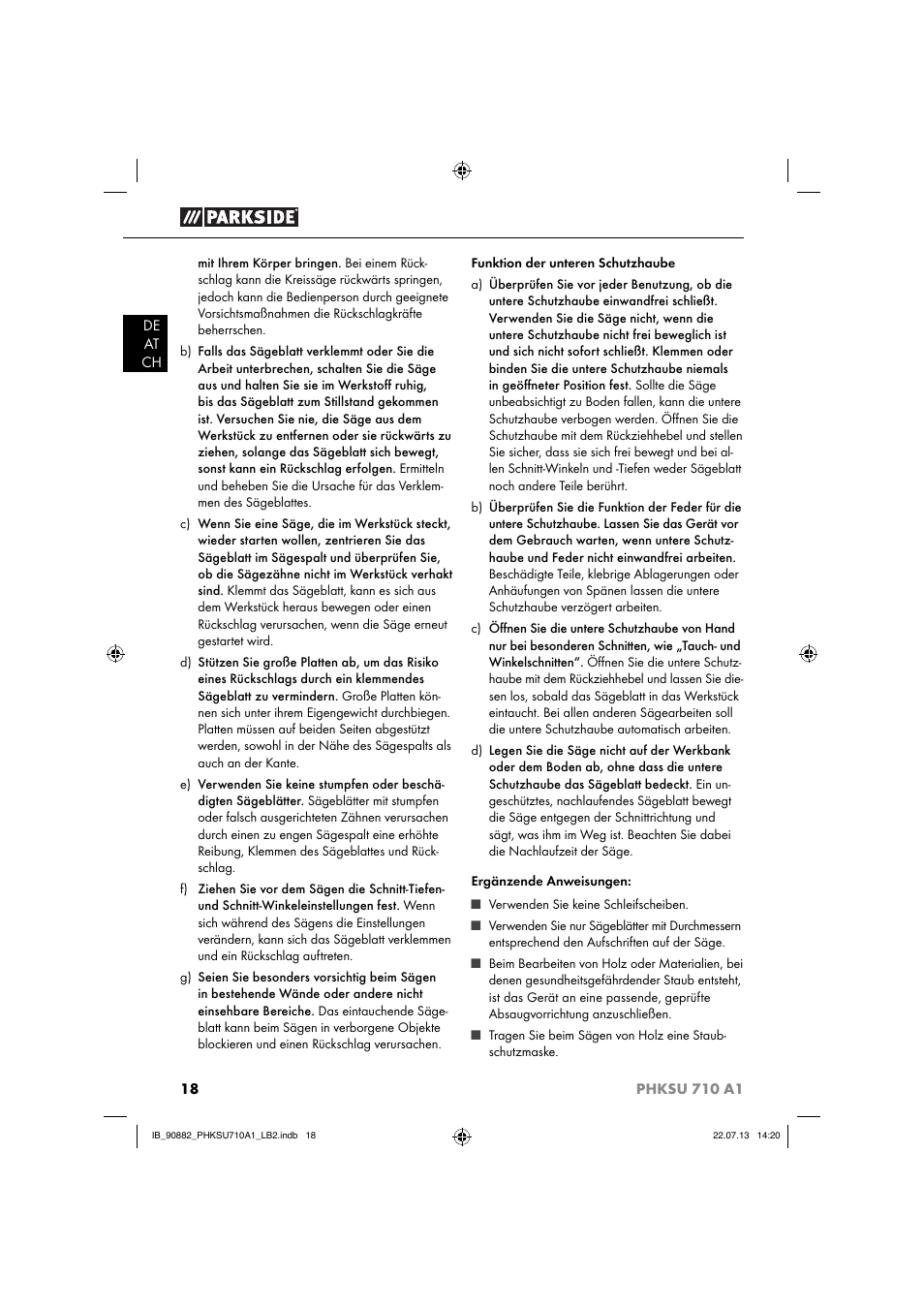 Parkside PHKSU 710 A1 User Manual | Page 21 / 40