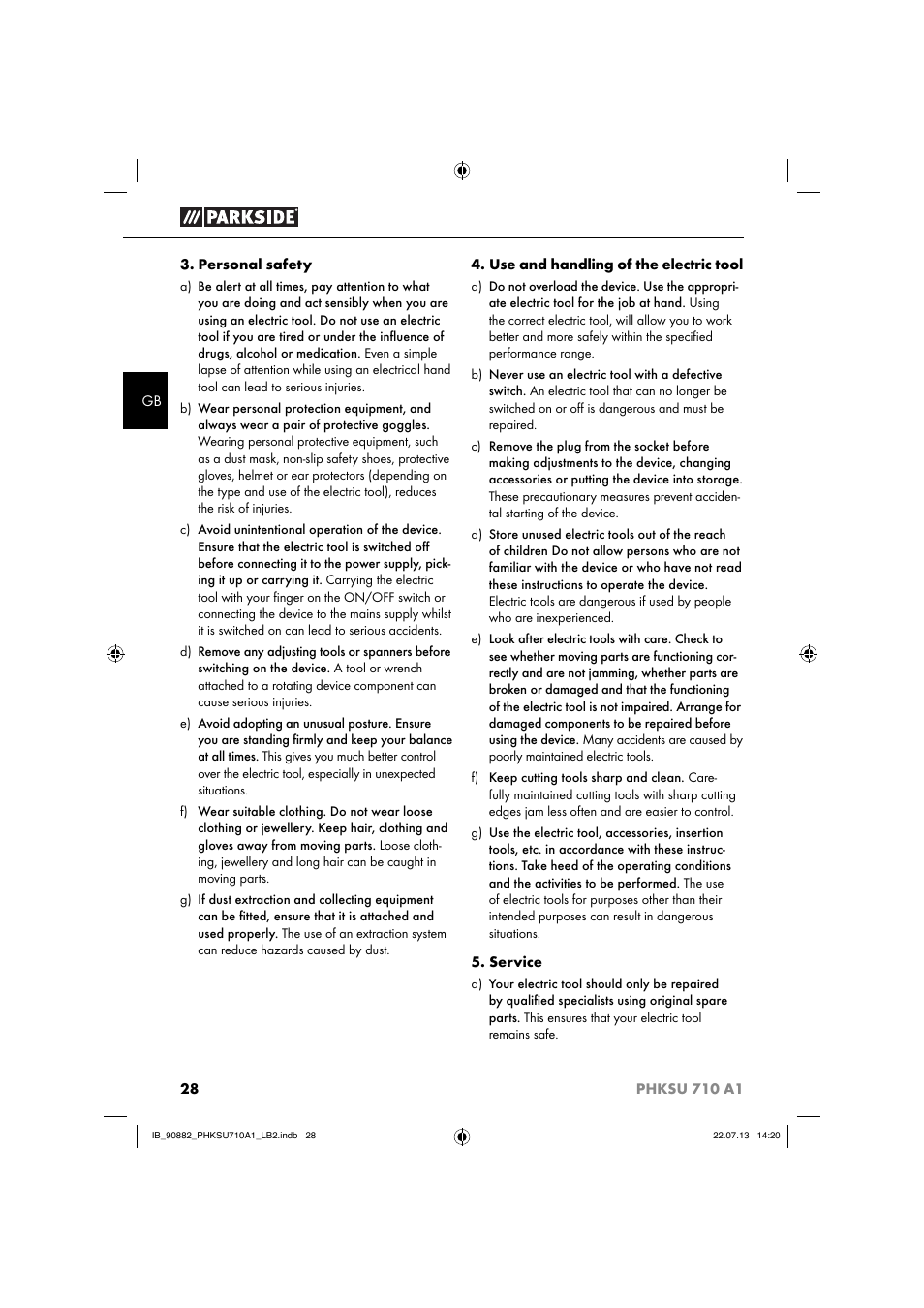 Parkside PHKSU 710 A1 User Manual | Page 31 / 40