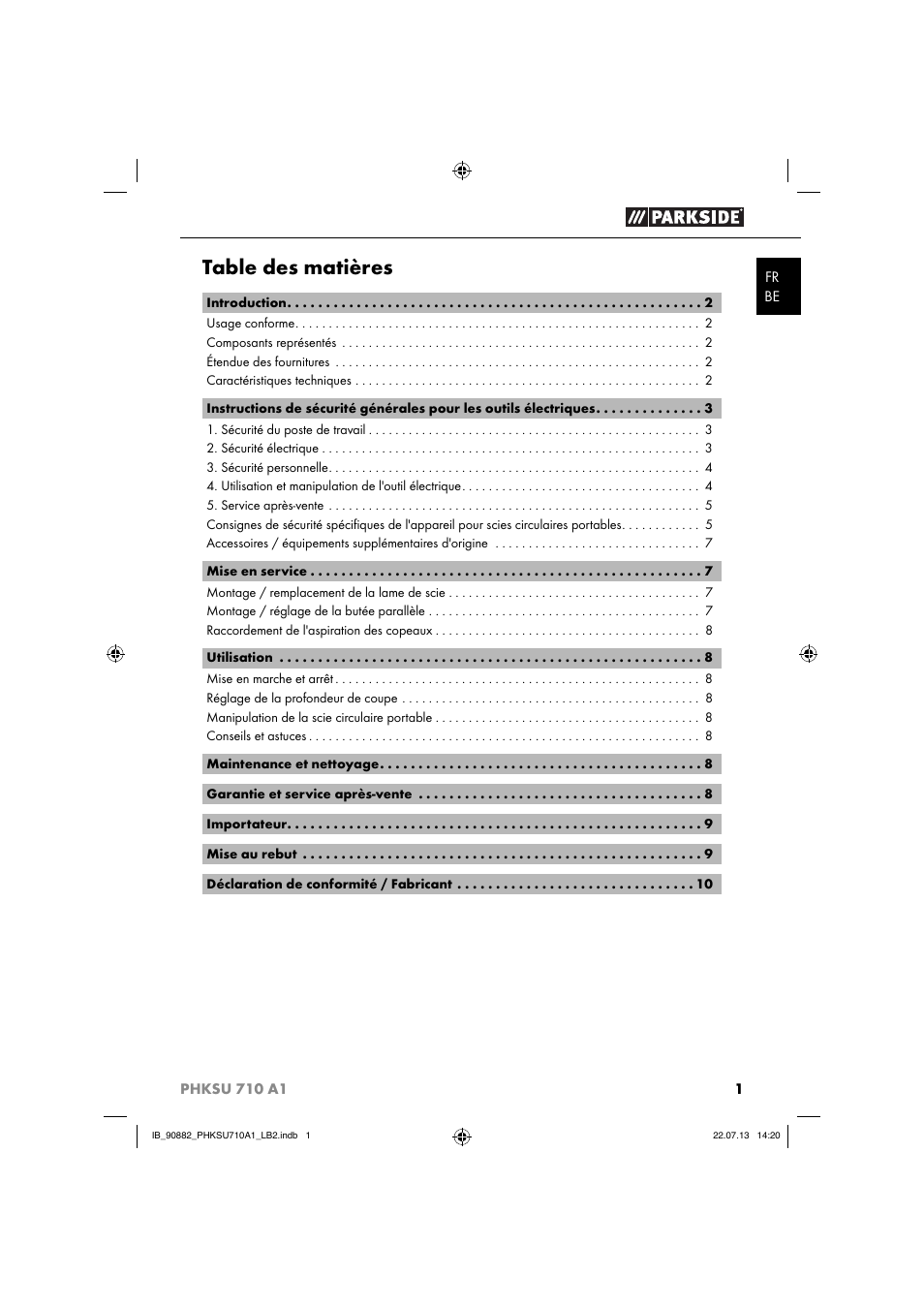 Parkside PHKSU 710 A1 User Manual | Page 4 / 40