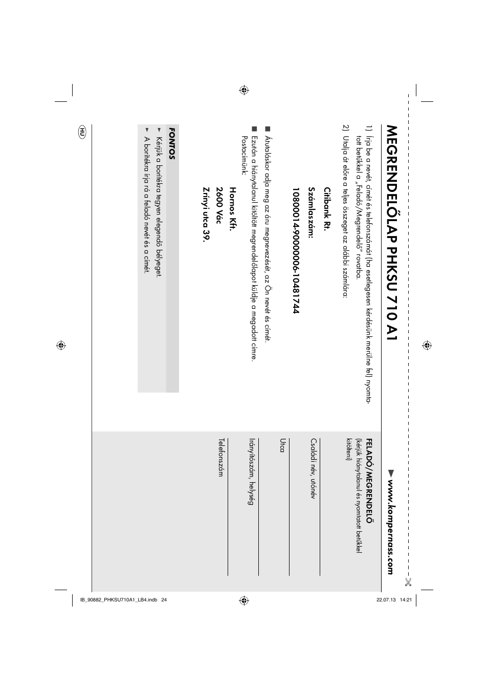 Megrendelől ap phk su 710 a1 | Parkside PHKSU 710 A1 User Manual | Page 27 / 64
