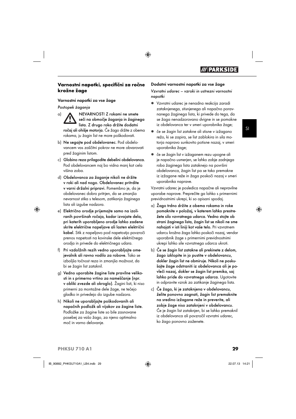 Parkside PHKSU 710 A1 User Manual | Page 32 / 64