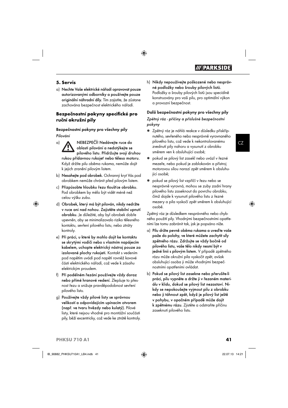 Parkside PHKSU 710 A1 User Manual | Page 44 / 64