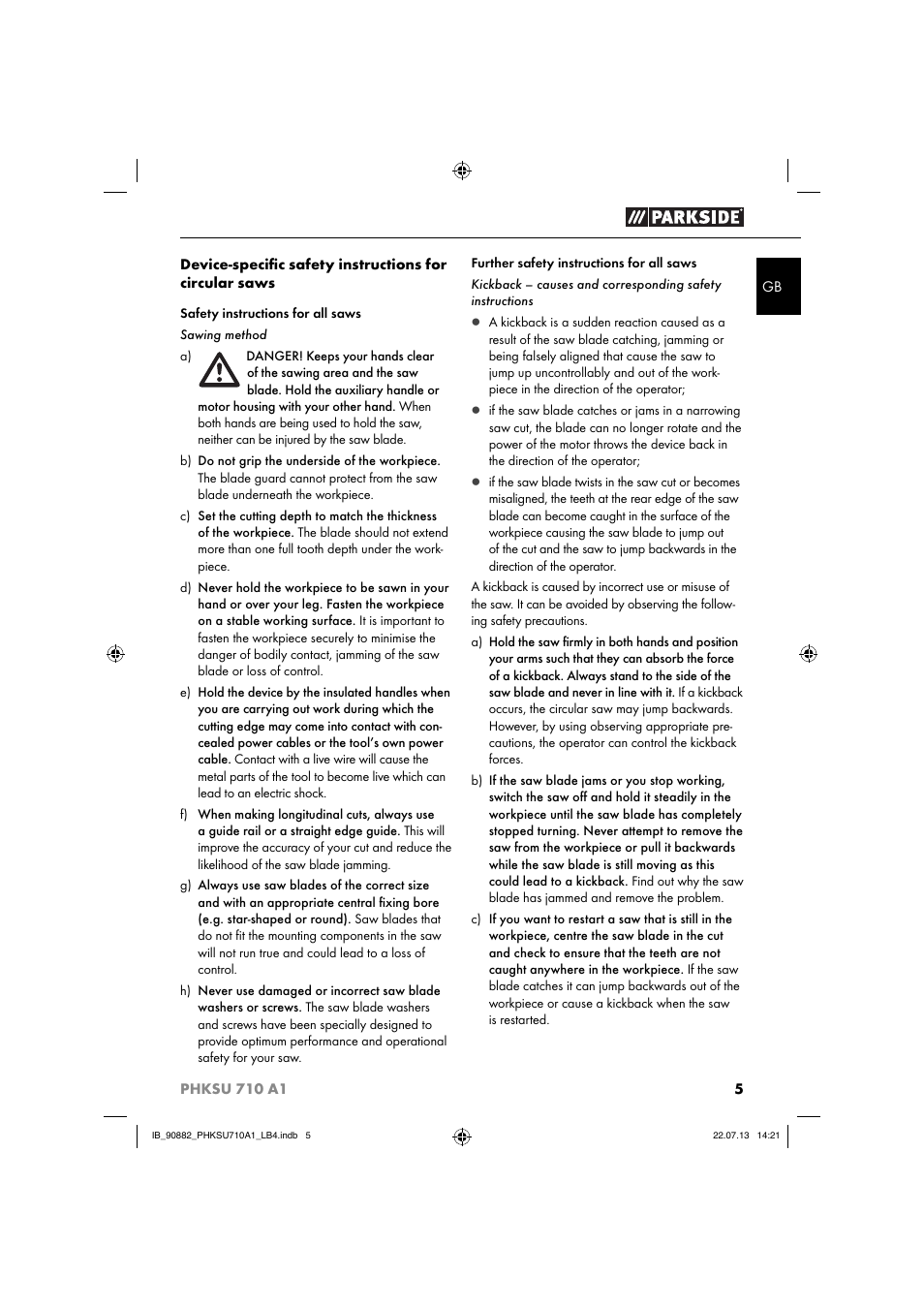 Parkside PHKSU 710 A1 User Manual | Page 8 / 64