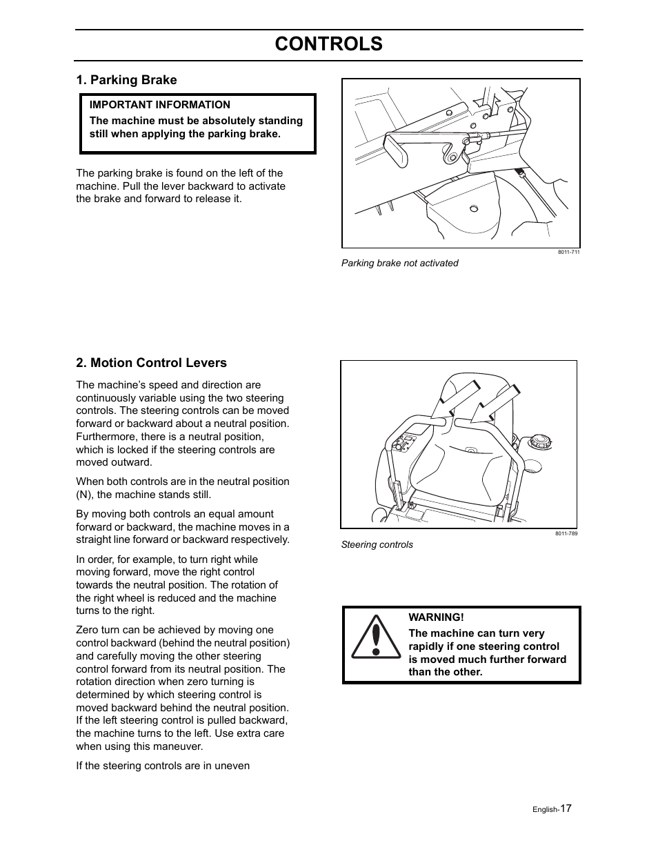 Controls | Dixon RAM 50 / 968999552 User Manual | Page 19 / 88