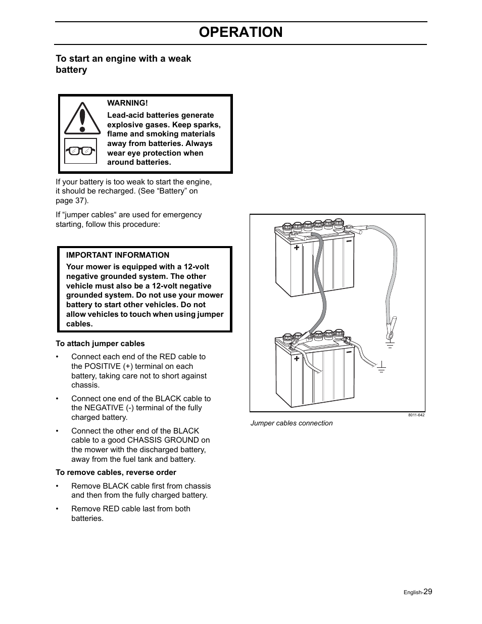 Operation | Dixon RAM 50 / 968999552 User Manual | Page 31 / 88