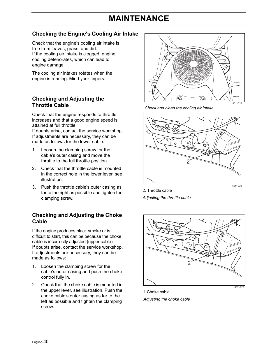 Maintenance | Dixon RAM 50 / 968999552 User Manual | Page 42 / 88