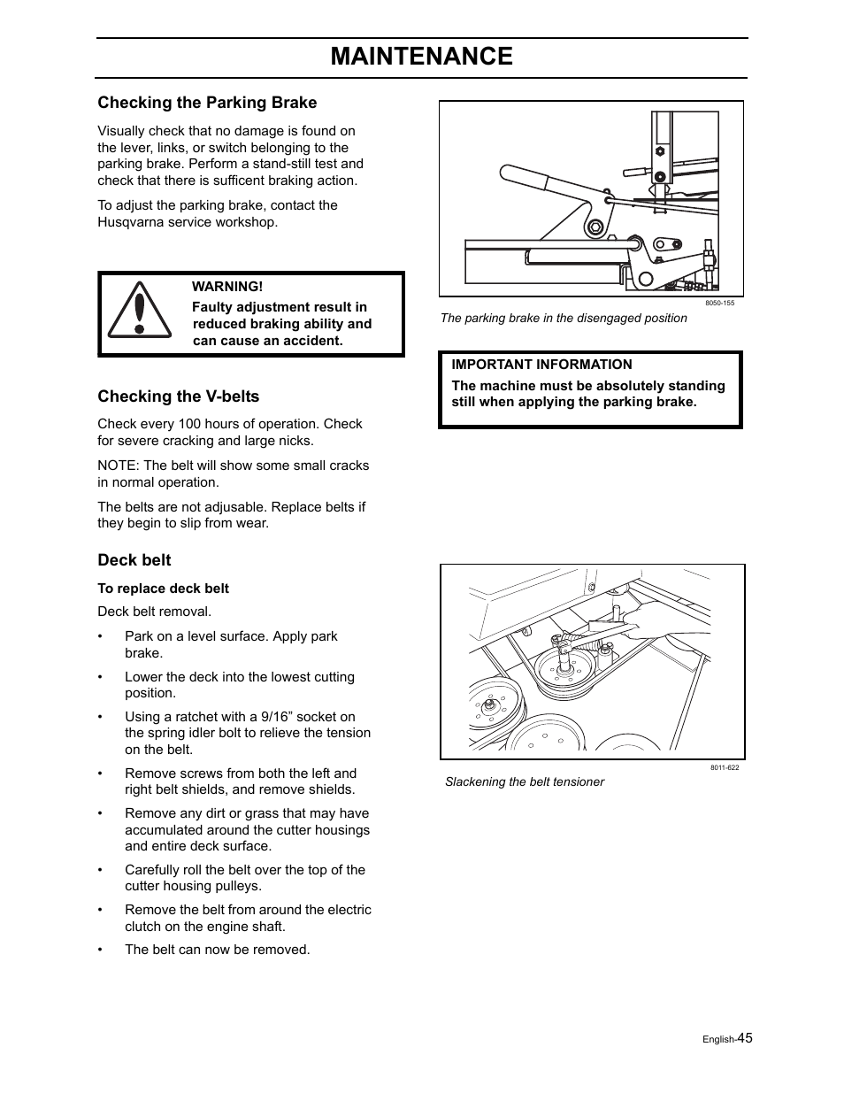 Maintenance | Dixon RAM 50 / 968999552 User Manual | Page 47 / 88