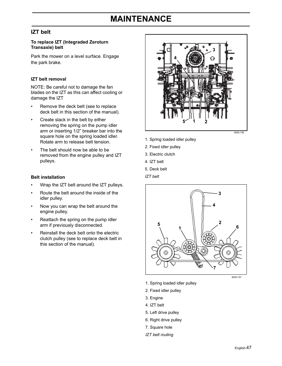 Maintenance | Dixon RAM 50 / 968999552 User Manual | Page 49 / 88